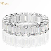 wong rain luxury 925 sterling silver created moissanite gemstone wedding band engagement white gold ring fine jewelry wholesale