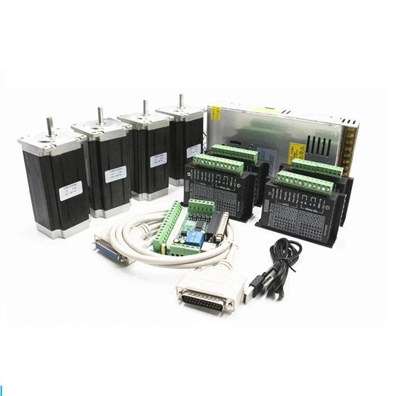 Маршрутизатор с ЧПУ, 4 оси: сервопривод kitTB6600 + коммутационная плата mach3 + блок питания 2,5 Вт, 36 В, нм, крутящий момент 357Oz-in, шаговый двигатель Nema 23