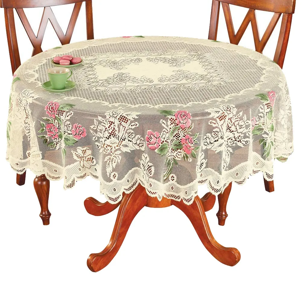 

Lace Floral Tablecloth Multipurpose Wedding Party Home Restaurant Tablecloth TUE88