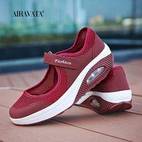 women air cushion sneakers womens walking shoes breathable comfortable female boat shoes platfoms increasing height