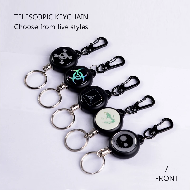 Телескопический брелок для ключей TAD гибкий держатель с функцией защиты от кражи