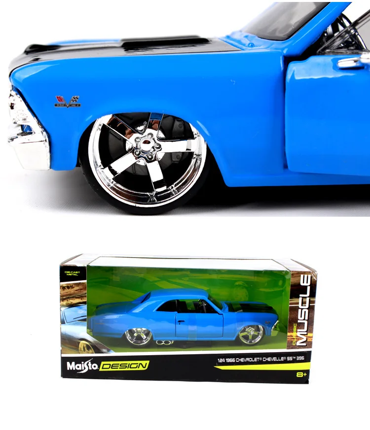 Maisto 1:24 1966 Chevrolet SS, модель автомобиля из сплава, модель автомобиля, украшение автомобиля, коллекция, Подарочная игрушка