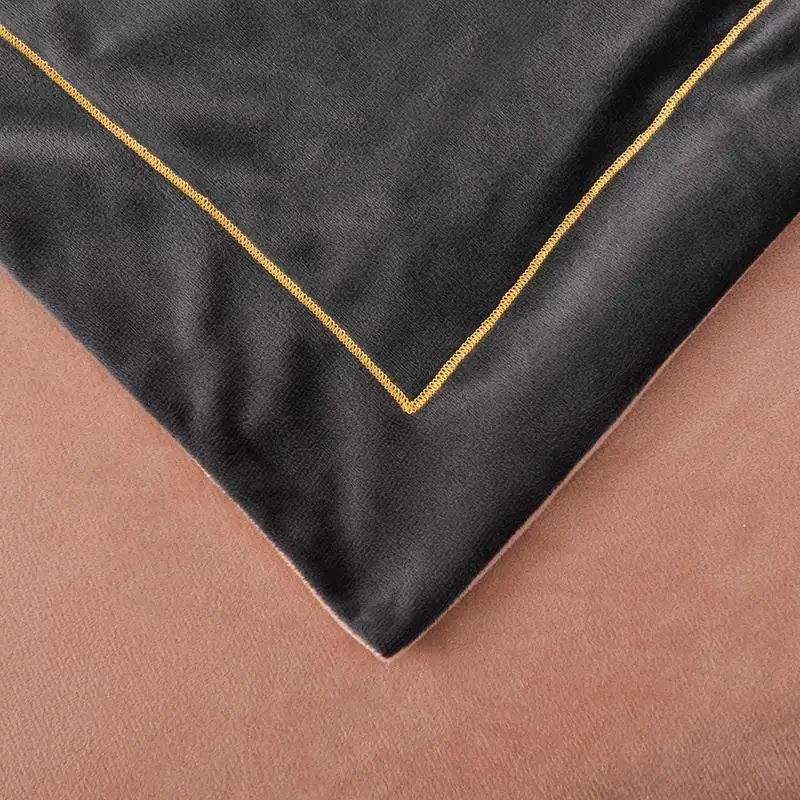

Crystal Velvet 4 Piece Bedding Set Quick Warm Home Textile Quilt Cover Sheet Pillowcase Comfortable Healthy Fabric Luxury Packag