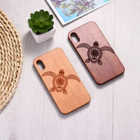 sea turtle natural engraved wood phone case coque funda for iphone 12 6s 6plus 7 7plus 8 8plus xr x xs max 11 pro max