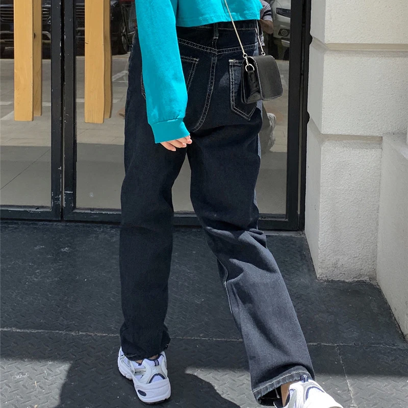 

Limiguyue Cotton Women Jeans Spring High Waist Femme Denim Trouser Vintage Fashion Casual Straight Baggy Y2K Pants Pantalon K463