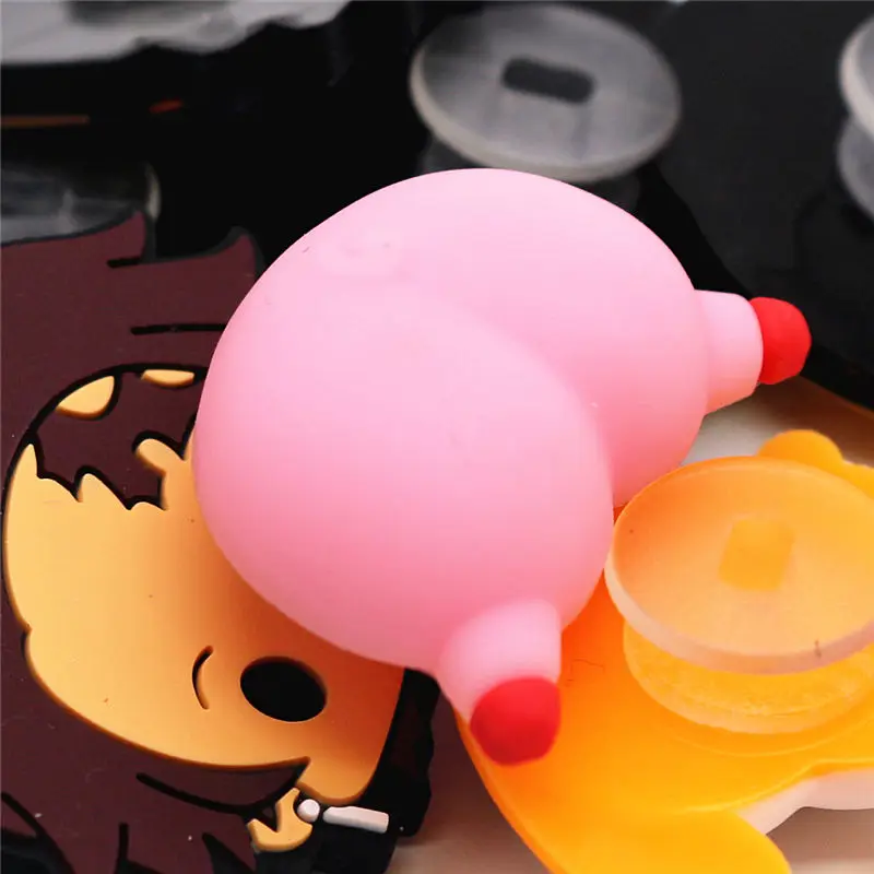 3D Japanese Manga Shoe Chrams Accessories Stuck Corgi Pig Butt PVC Shoe Decoration Designer for croc jibz Kids X-mas Party Gifts