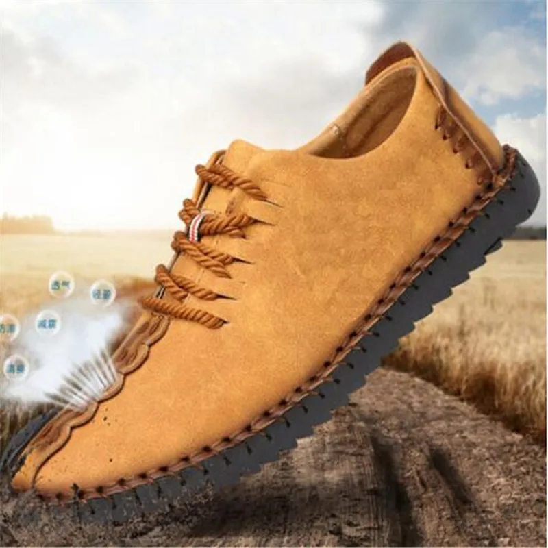 

2019 men 38 - 48 new leather dress casual fashion men's wedding shoes light comfortable lazy leather shoes a pedal