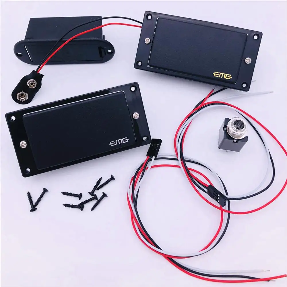 schwarz humbucker 8185 aktive pickup set für elektrische gitarre 9v batterie powerin lager kostenloser versand free global shipping