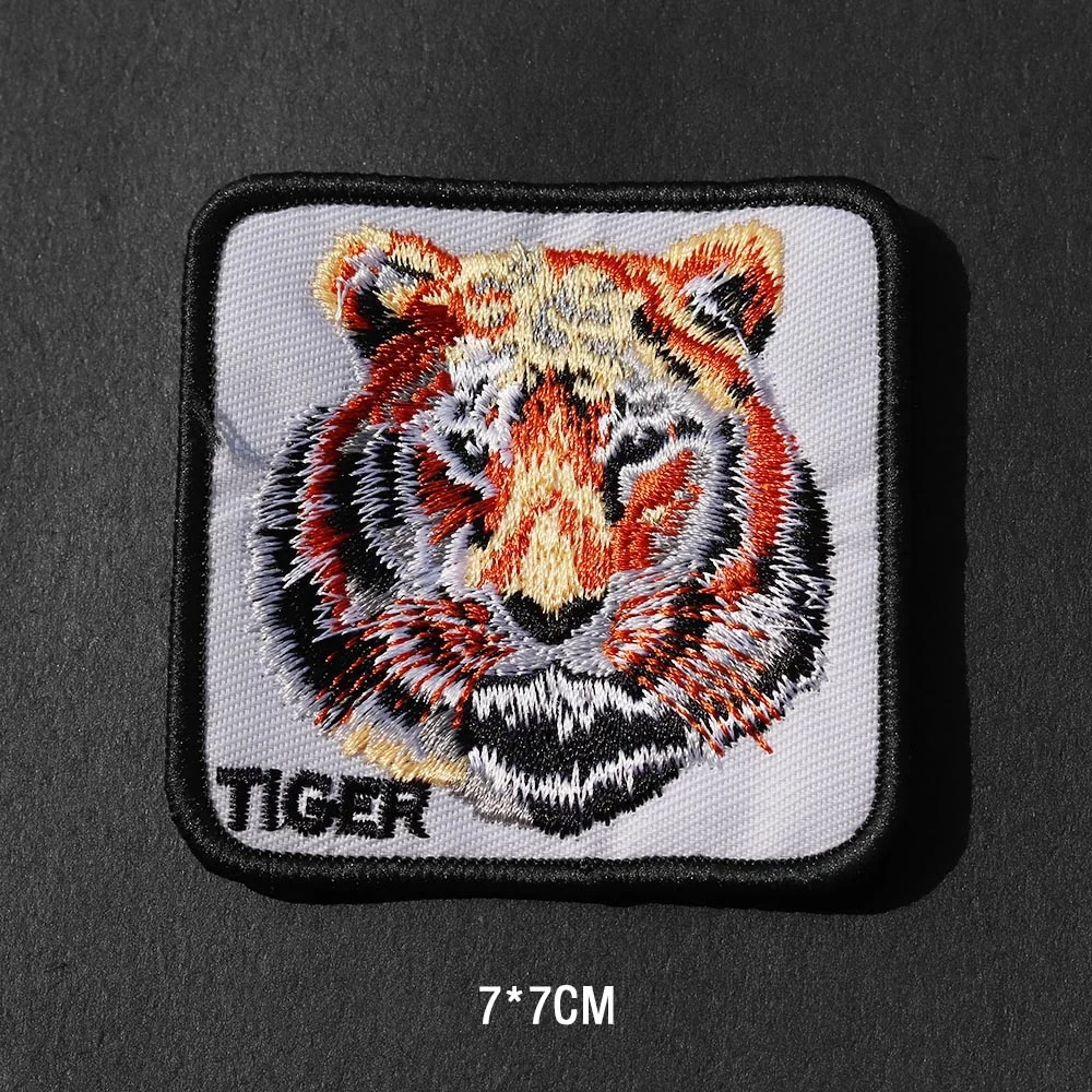 Высококачественный модный значок патч-наклейки животных "Петух Тигр Орел Волк" для одежды DIY.