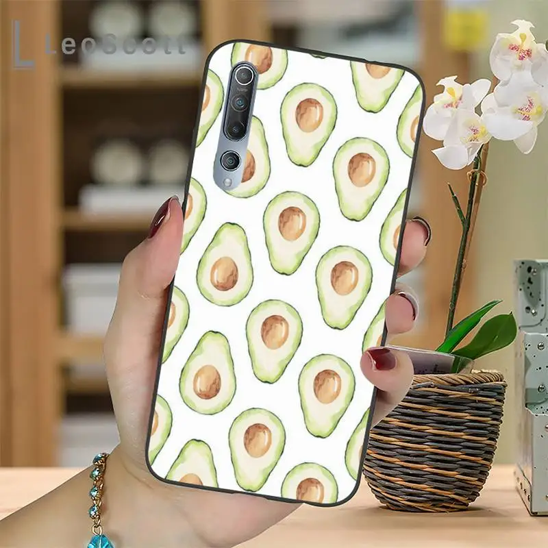 

avocado aesthetic Gteen Fruit Food Phone Case For Xiaomi mi Redmi note 7 8t 9 9t 9s 8 10 10t 11 pro lite K20 max 3