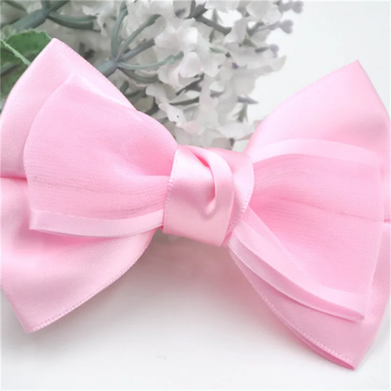 10 шт. большая органза сатин лента бант цветы швейные аппликации 100x70 мм B296 | Дом и