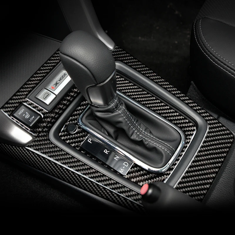 

For Subaru Forester SJ accessories Gear Panel Center Console decorate carbon fiber automotive interior trim stickers 2014 2017