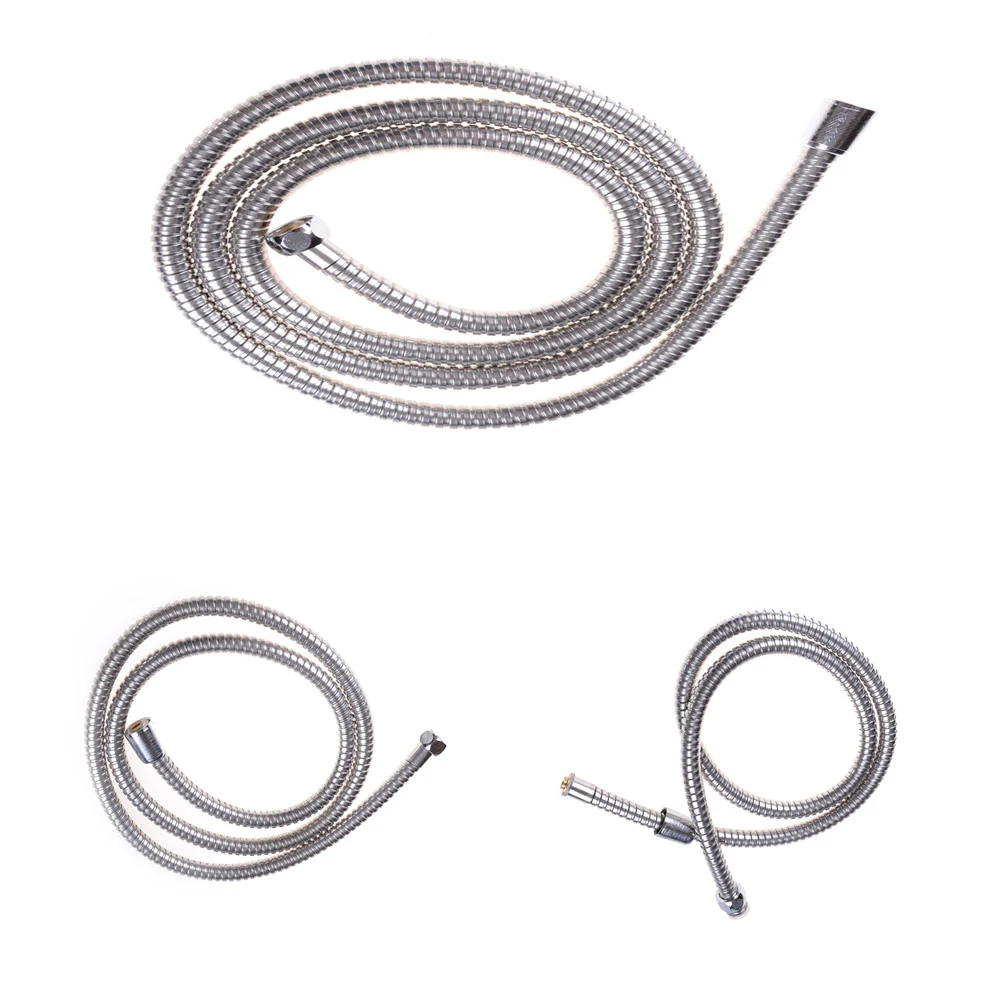 

1.2M/1.5M Plumbing Hoses G1/2 Inch Flexible Shower Hose Stainless Steel Chrome Bathroom Water Head Showerhead Pipe