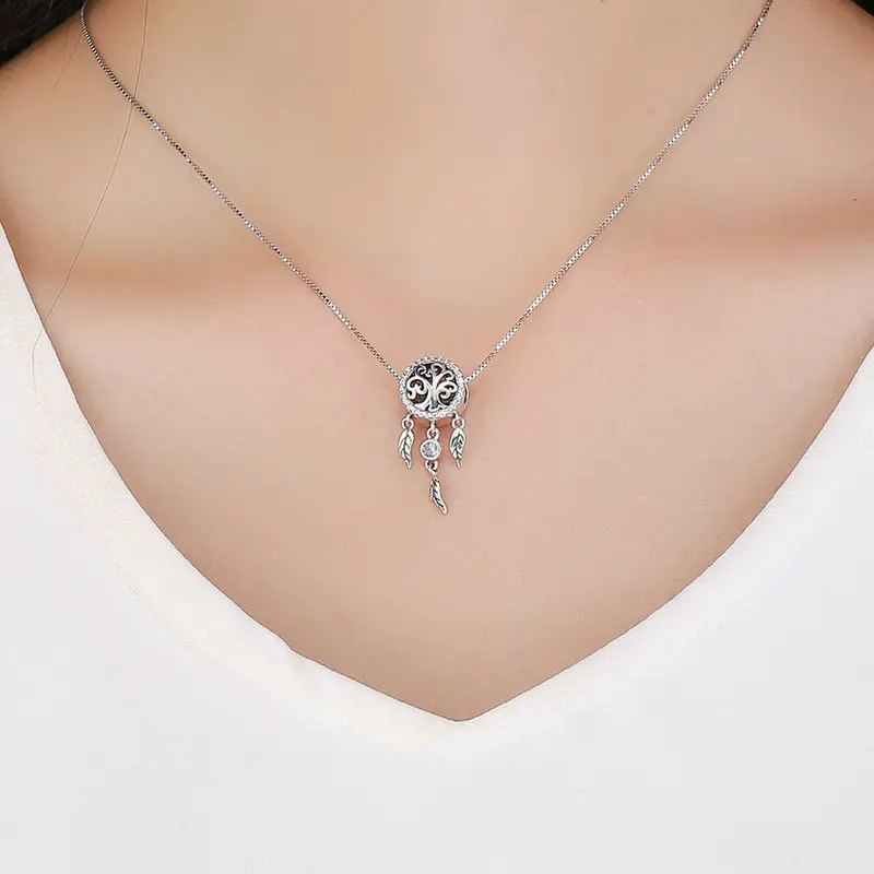

CodeDog Gennuie 925 Sterling Silver Dreamcatcher Charms Fit Original 3mm Bracelet Beads DIY Jewelry For Women CMC723