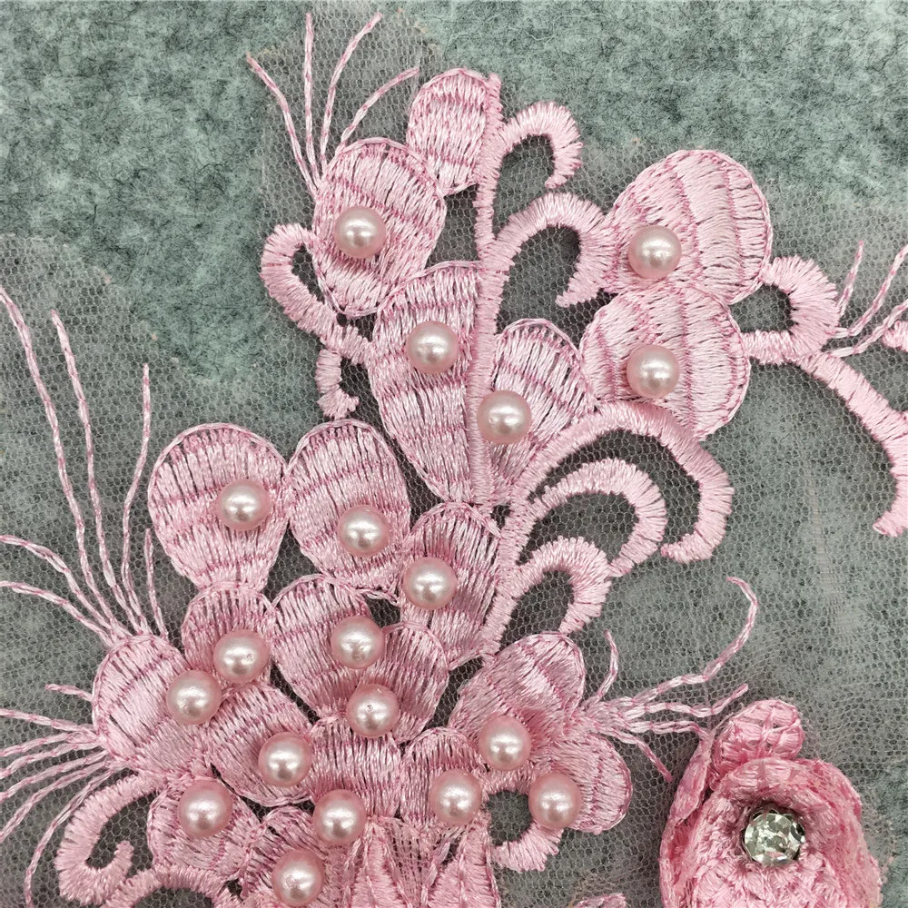 Новое поступление вышивка из АБС пластика жемчуг венецианская ткань аппликация