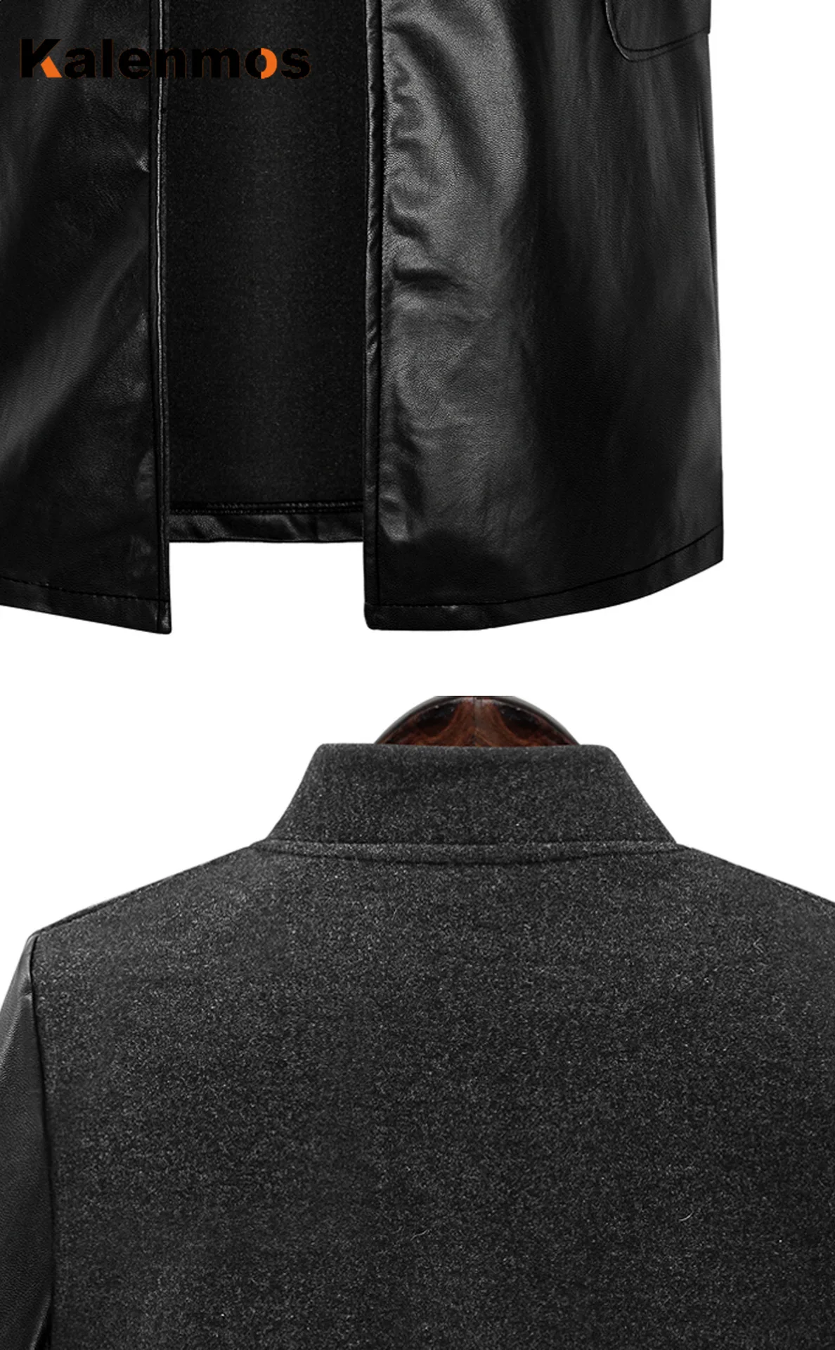 Осеннее пальто из искусственной кожи большого размера женское облегающее