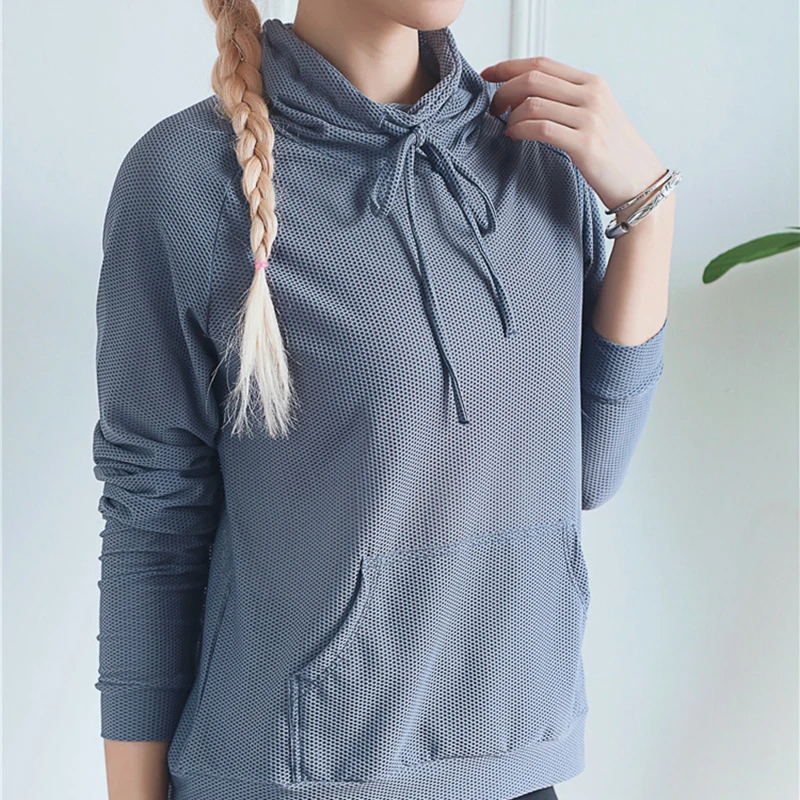 Спортивная рубашка одежда беговая футболка Женская Толстовка спортивный свитер