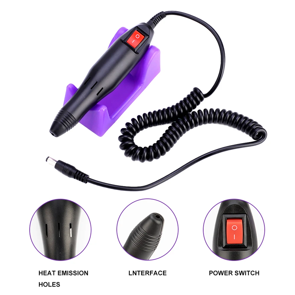 

Electric Nail Drill Files Machine Manicure and Pedicure Set with Nail Drill Bits Set and Sanding Bands for Women Girl US Plug