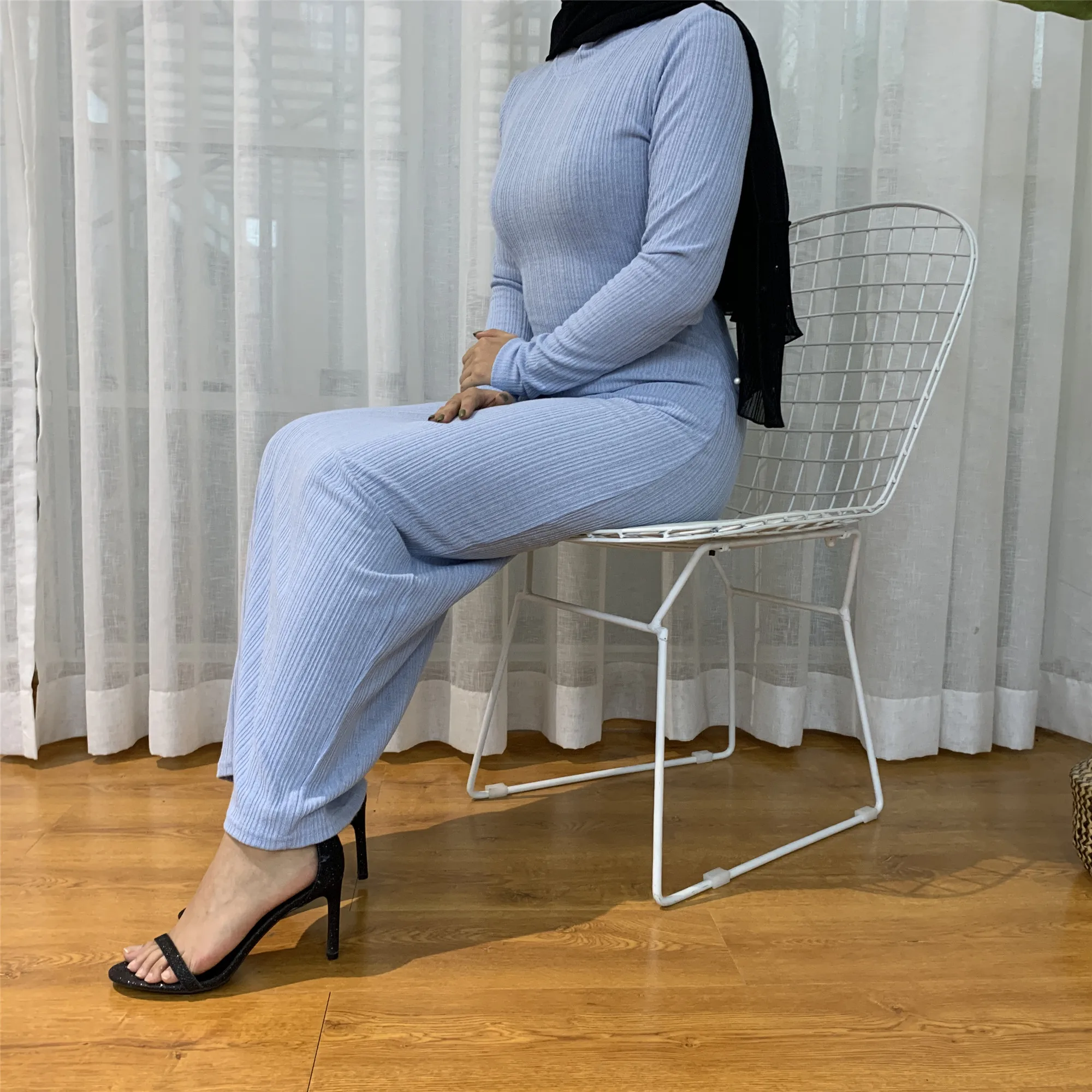 Новая стильная осенняя и зимняя дизайнерская Дамская трикотажная юбка размера