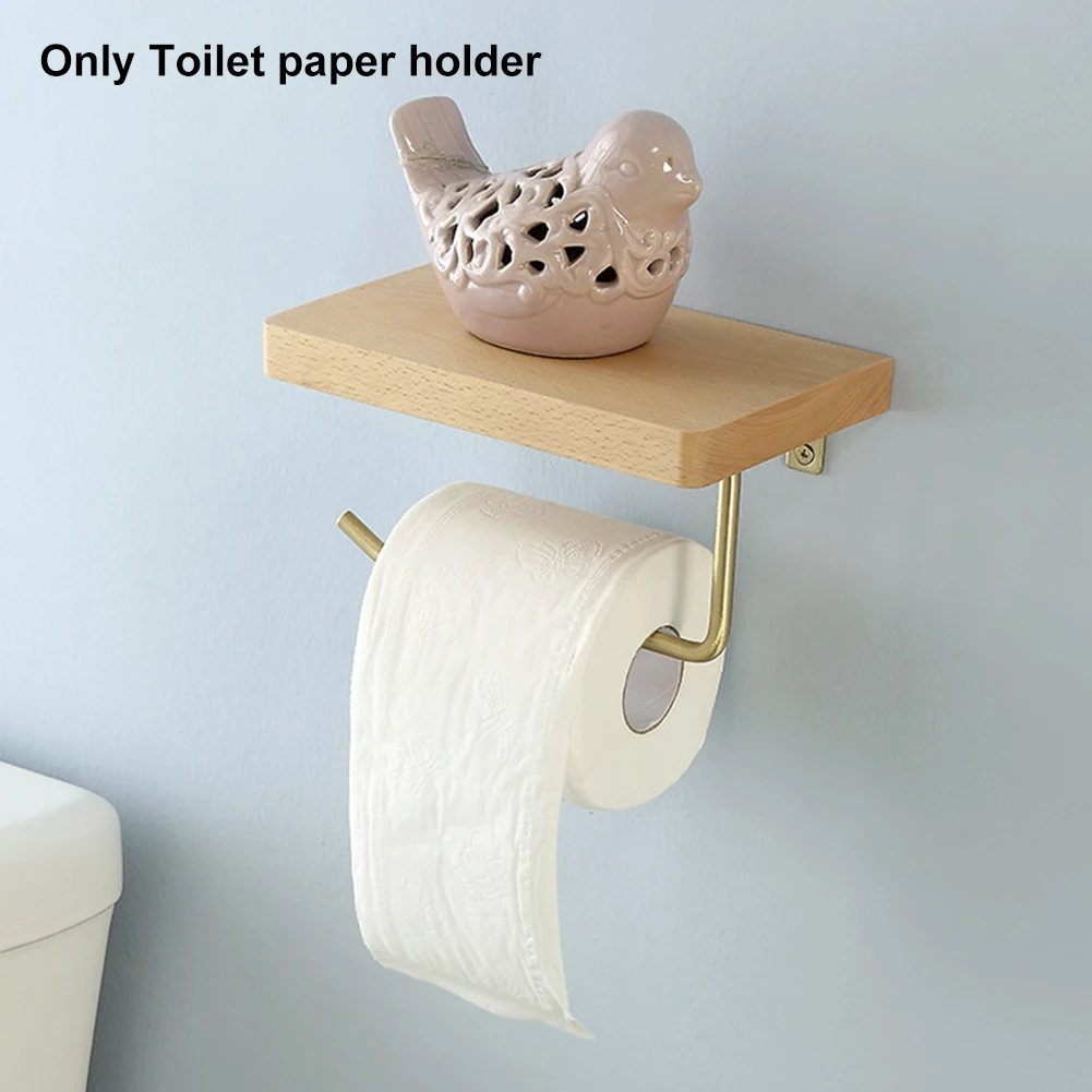 

Accessories Drilling With Phone Storage Shelf Vintage Nordic Style Home Kitchen Wall Mounted Hotel Rack Toilet Paper Holder