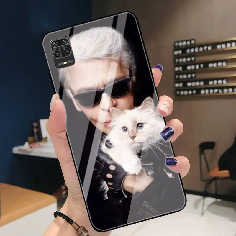 

Phone Case For Redmi 4X 5 5plus 6 6A Note 4 5 6 6pro 7 Xiaomi8se Note 3 Tempered Glass Soft Cover Luxury Brand Designer Karls