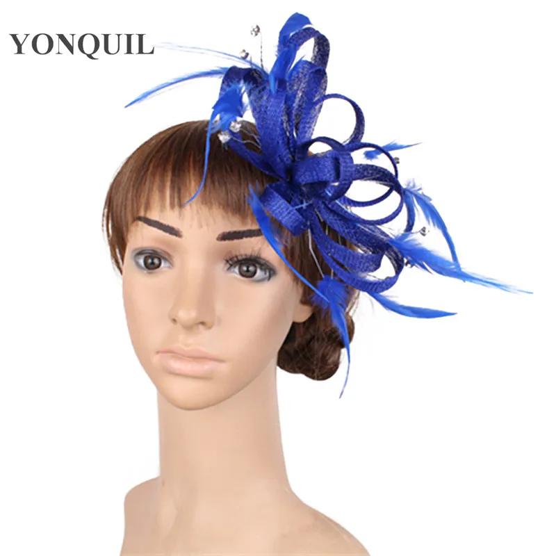 Элегантный женский праздничный головной убор Вуалетка украшение с перьями