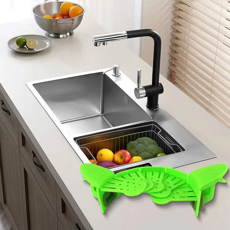 Кухонное сито для пасты регулируемое Натяжное силиконовое с зажимом подходит