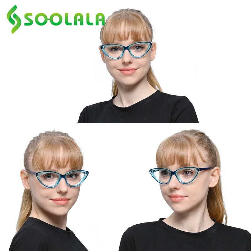 SOOLALA 2 шт. солнцезащитные очки "кошачий глаз" антибликовыми свойствами