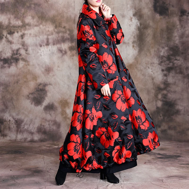 Длинная куртка парка в винтажном стиле зимнее пальто женская одежда новинка 2019