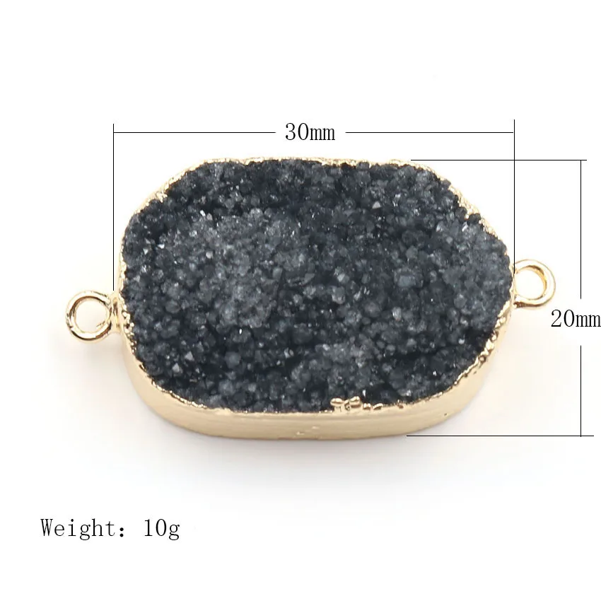 Соединитель YJXP с двойной пряжкой плоский друза кварц бусины рейки