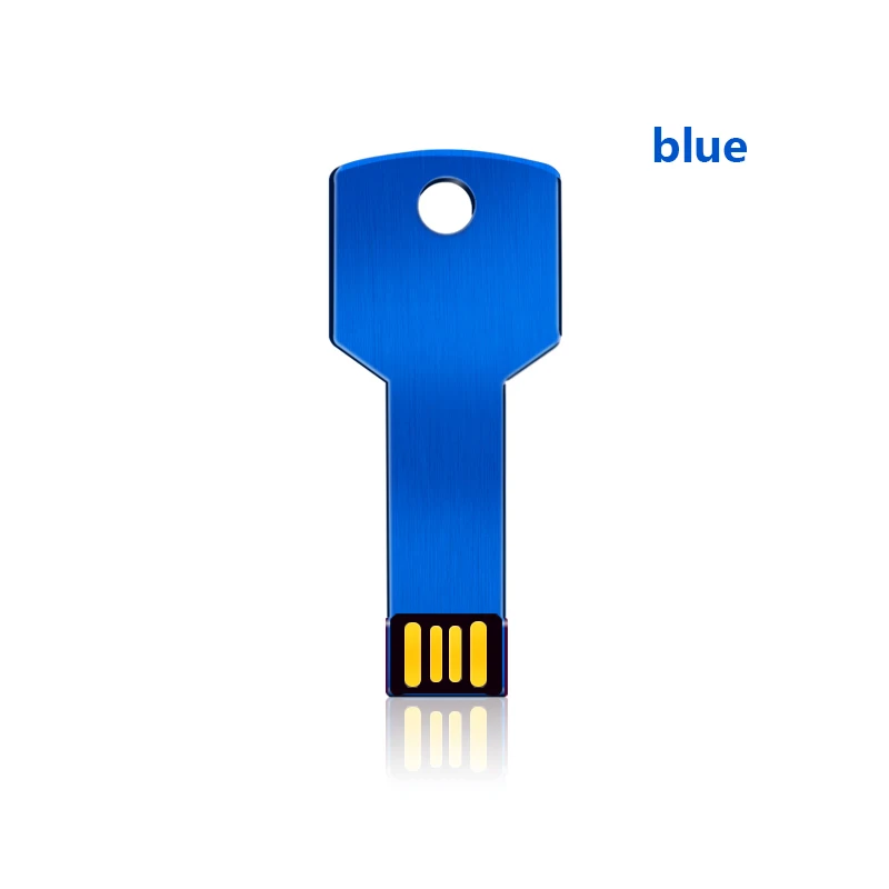 Синий Стильный металлический USB флеш-накопитель 4 ГБ 8 ГБ 16 ГБ 64 ГБ 128 ГБ - Цвет: Синий