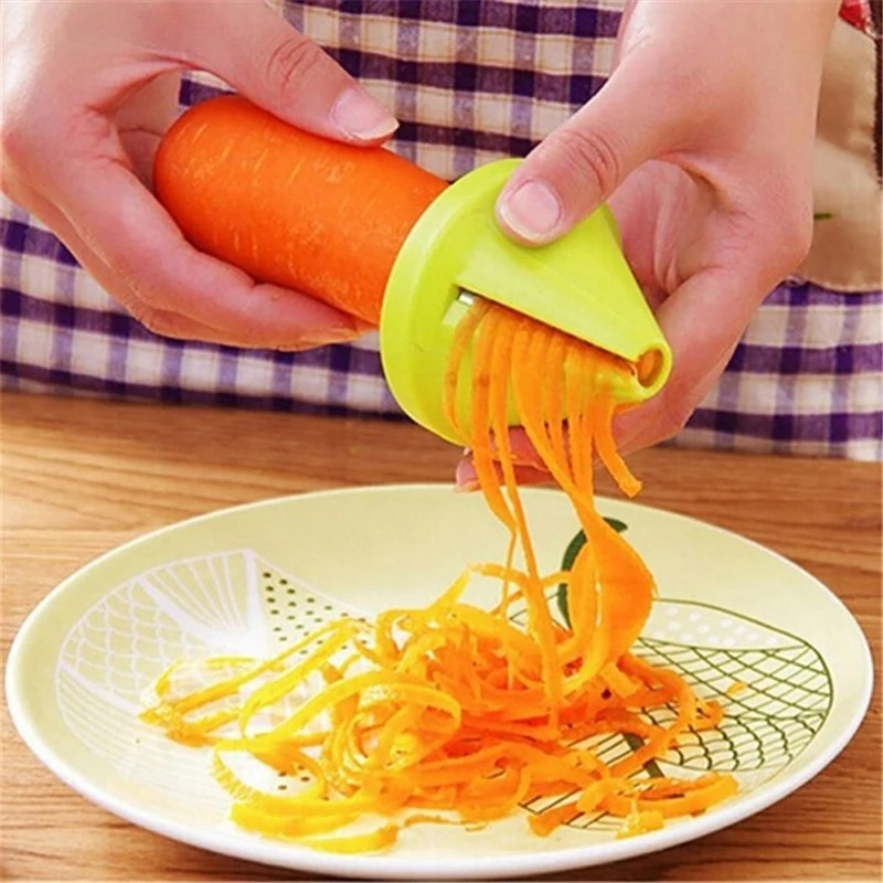 

Vegetables And Fruits Multifunctional Spiral Chopper Peeler Manual Potato Carrot Carrot Rotary Shredder Grater Kitchen Tools