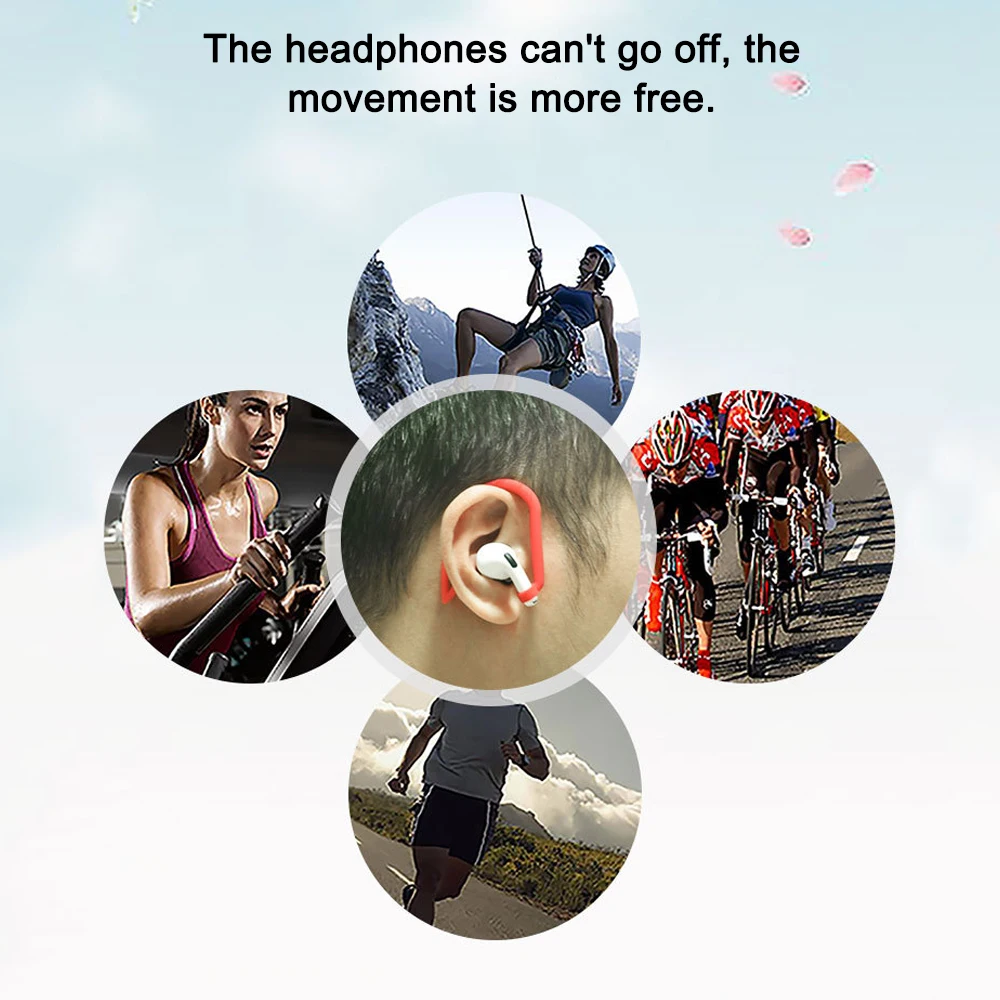 Hangrui для Airpods pro силиконовый беспроводной крючок для наушников для AirPods 3 аксессуары защита для ушных крючков спортивный анти-потеря ушных крючков