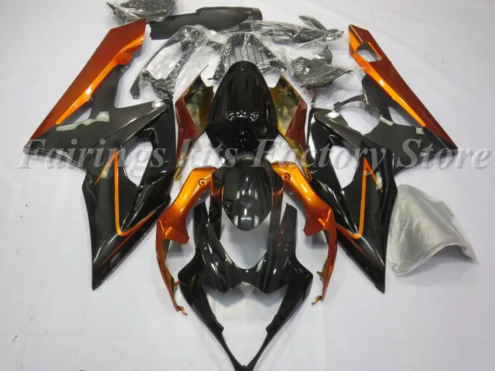 Verkaufen Top Qualität Neue ABS Motorrad Verkleidung Kit Fit Für Suzuki GSX-R1000 2005 2006 GSXR1000 Karosserie Set Benutzerdefinierte Kühlen Schwarz Orange