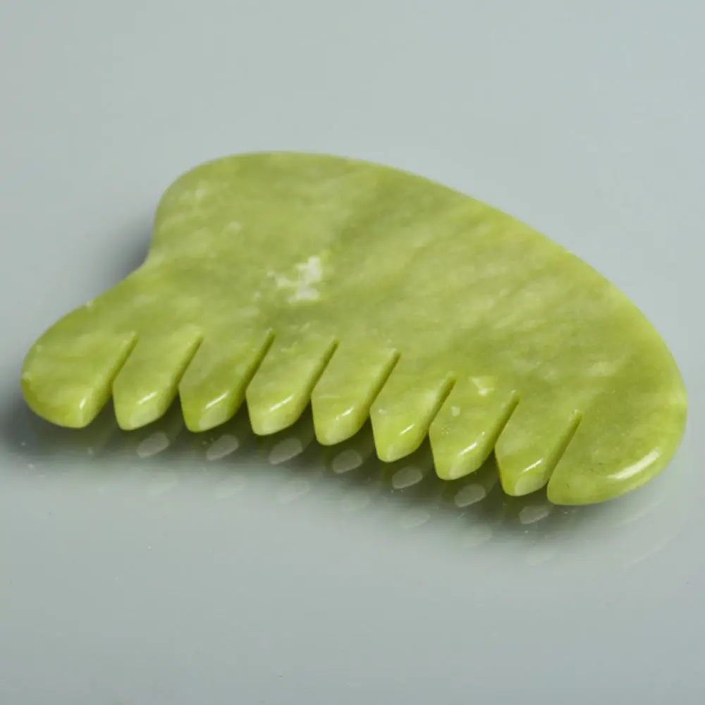 

1PC Head Comb Traditional Chinese Nature Jade Comb Spa Acupuncture Tool