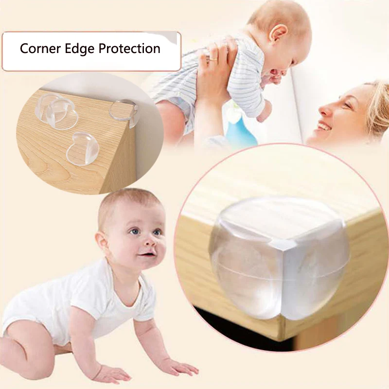 Protector de silicona de seguridad para beb&eacute;s, 4 Uds., anticolisi&oacute;n, borde de esquina de la Mesa, cubierta de protecci&oacute;n, protectores de esquinas para ni&ntilde;os-0