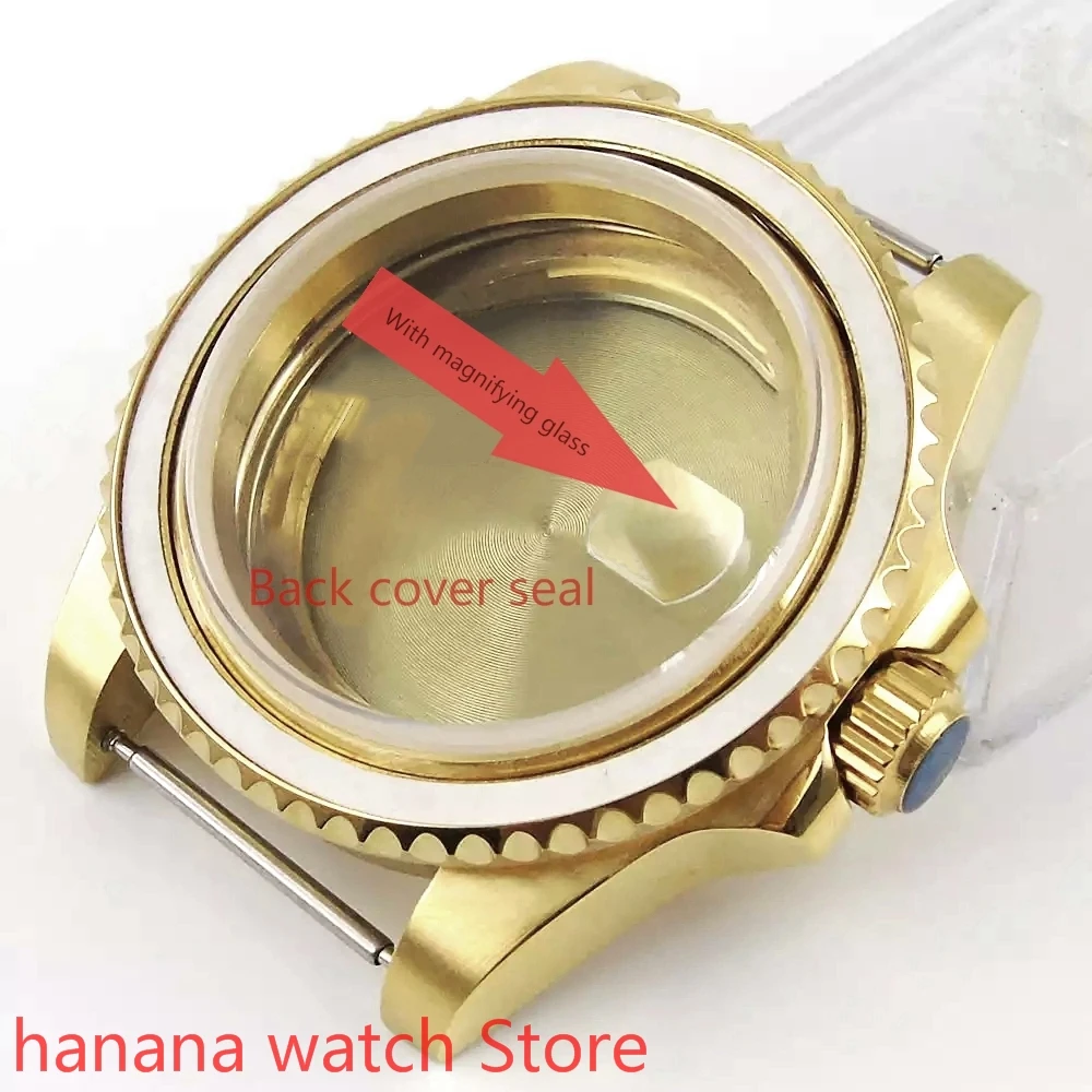 40 мм корпуса для часов из нержавеющей стали сапфировое стекло подходящее