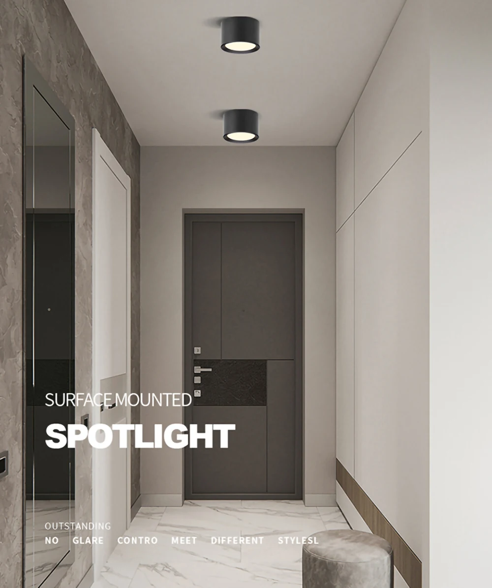 

Surface Mounted LED Downlight Driverless Ceiling Lamps 5W 7W 10W 12W 15W 18W COB LED Spot Lights Ceiling Fixtures Lighting