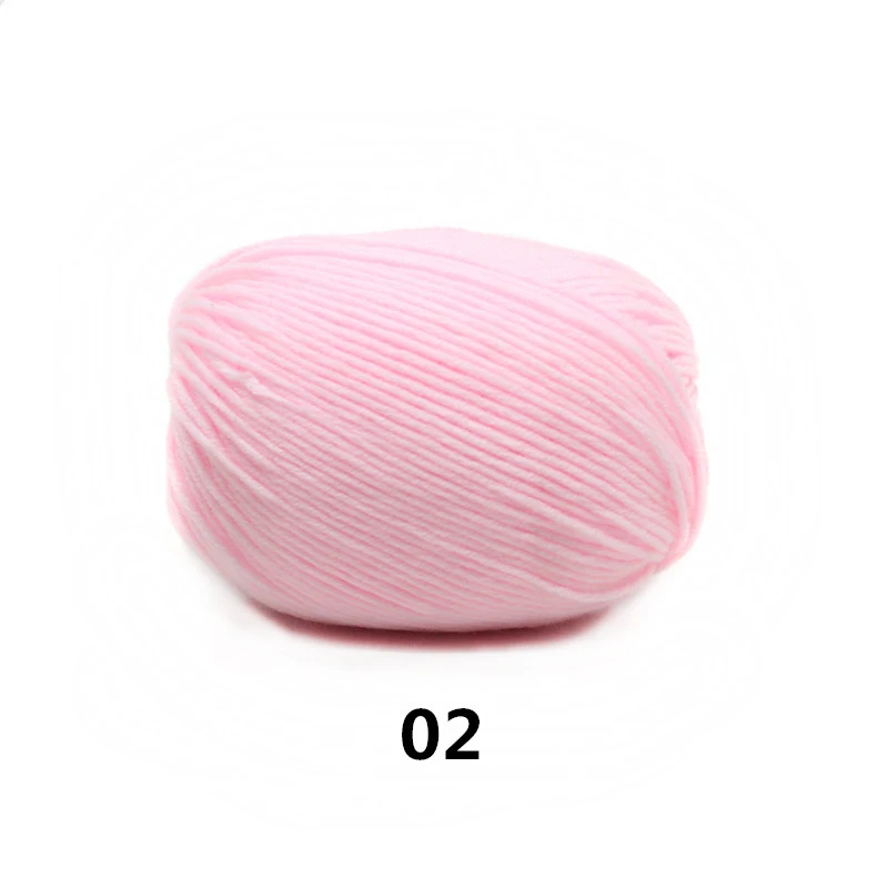 02 12PCS 12 шт. тонкая хлопчатобумажная пряжа молочного цвета для вязания вязаная кукла Органическая пряжа для вязания крючком DIY новейшая оптом - Цвет: 02 12PCS