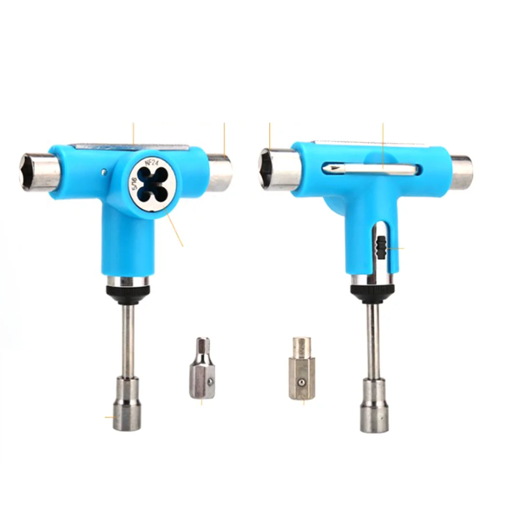 

All-In-One Multifunctional Portable T-tool Tools Set Skateboard Tool for Skateboards Longboards Mini Skateboards and Cruis
