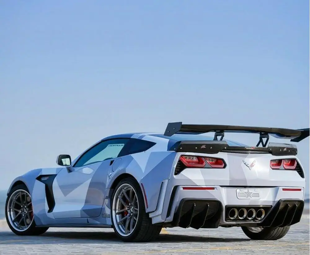 Задний диффузор BKSS из углеродного волокна 2 шт. подходит для 2014 2017 Corvette C7