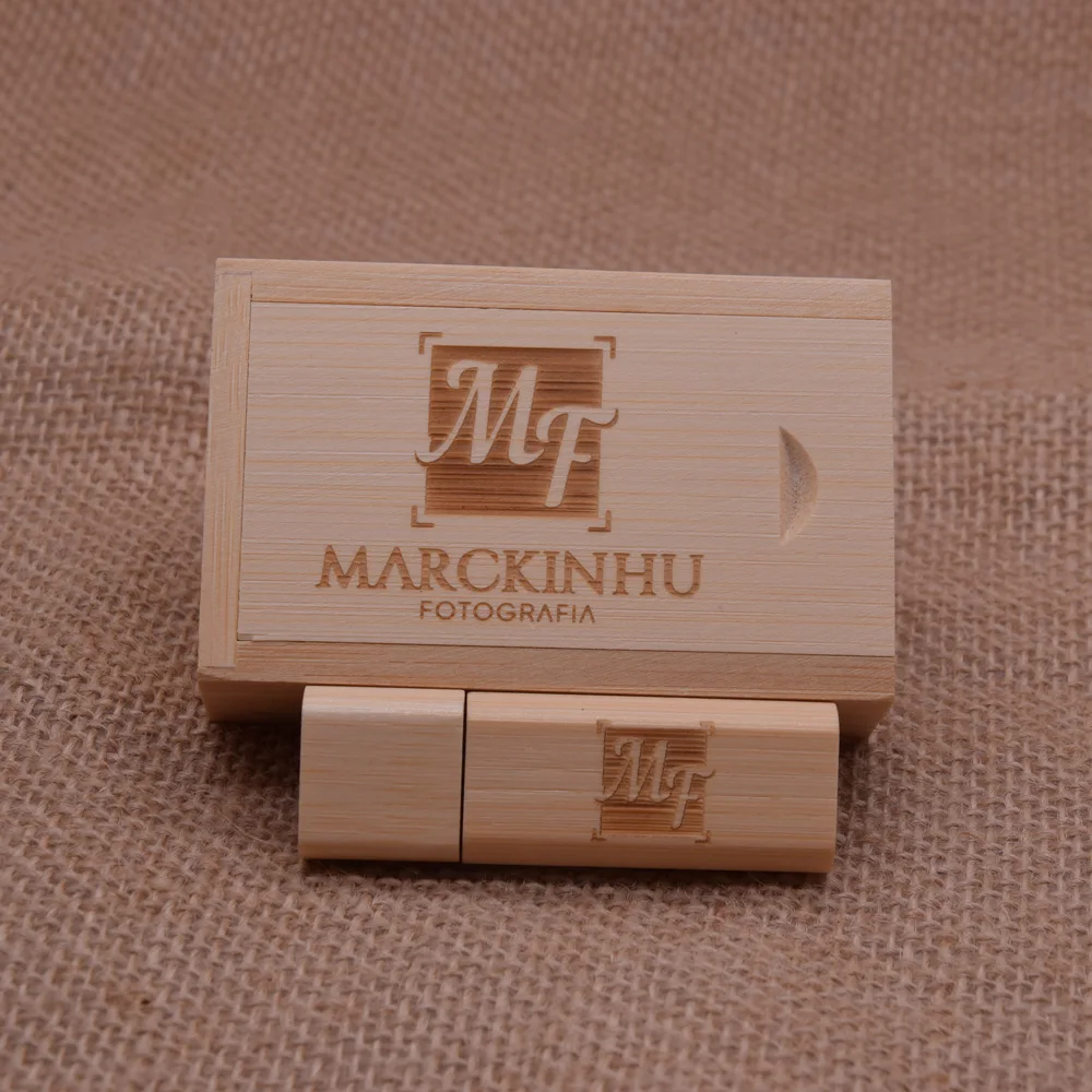 Деревянные USB + коробка флеш накопитель Флэшка 4 Гб оперативной памяти 16