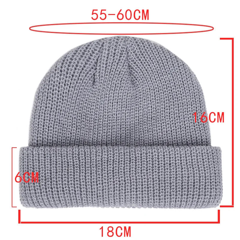 

11 Styles Knitted Hats for Women Skullcap Men Beanie Hat Winter Retro Brimless Baggy Melon Soft Cap Beanies Hats For Men