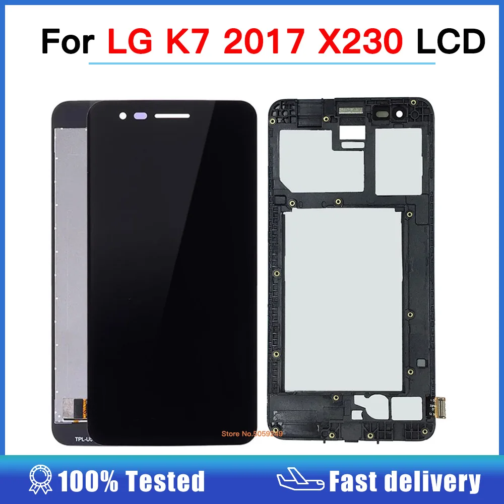 

Original quality 5.0 inch Display For LG K7 2017 LCD Touch Screen Digitizer Replacement Parts X230DSF X230 LCD + frame tested