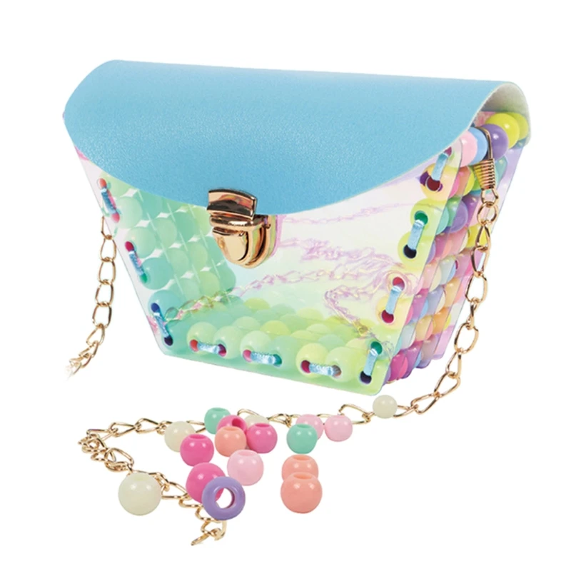 

2021 New 1Set Colorful Assembled Beaded Crossbody Bag DIY Material Kit Handmade Art Craft
