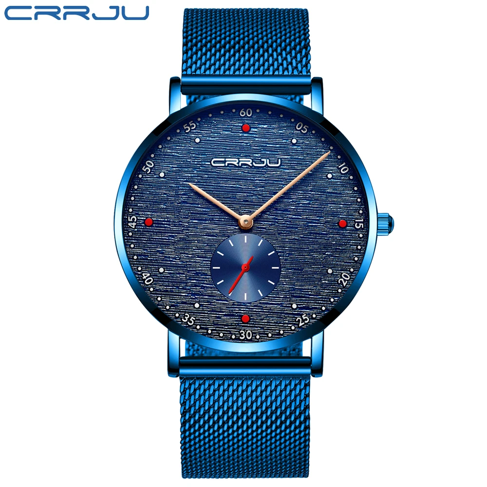 Reloj hombre CRRJU мужские часы Топ Бренд роскошные спортивные водонепроницаемые