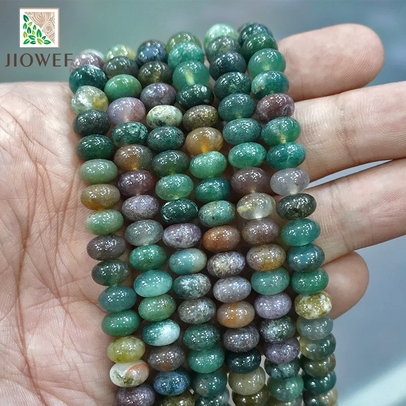 Гладкие зеленые индийские Агаты круглые бусины-разделители аксессуары для