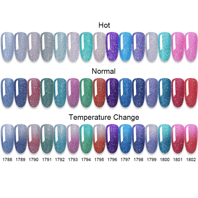 LEMOOC 8 мл температурный цветной Блестящий Гель-лак холодный термальный магический