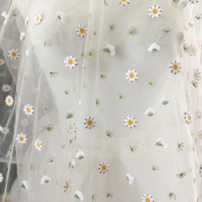 Ткань с марлевой вышивкой кружевная ткань сделай сам занавеска платье детская