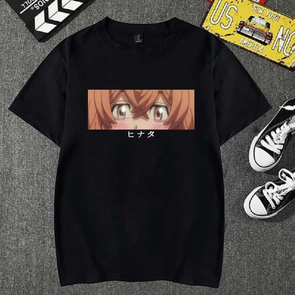 

Футболка Kawaii с рисунком аниме Токийский призрак, футболки с коротким рукавом в стиле хип-хоп, повседневный летний топ с аниме глазами